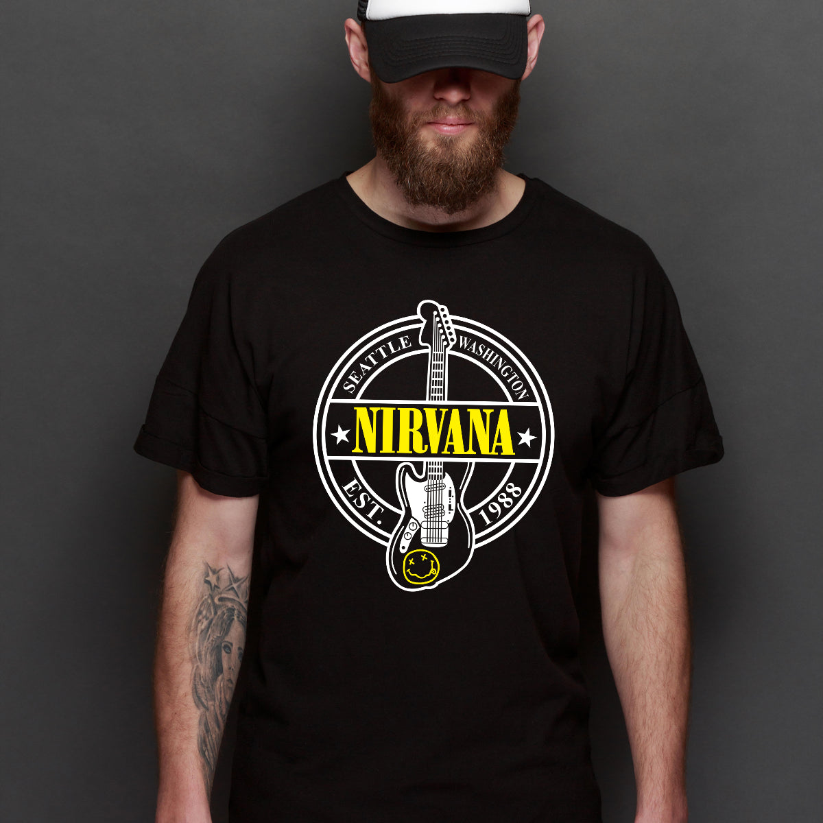 NIRVANA V8 T-Shirt Band Family Tee Music Rock And Roll