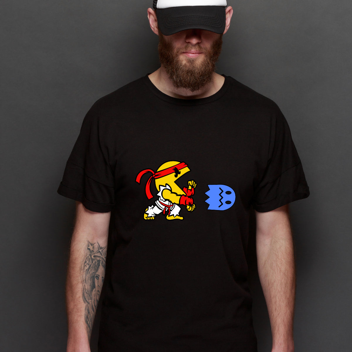 Pacman Street Fighter T-shirt Arcade Game Tee