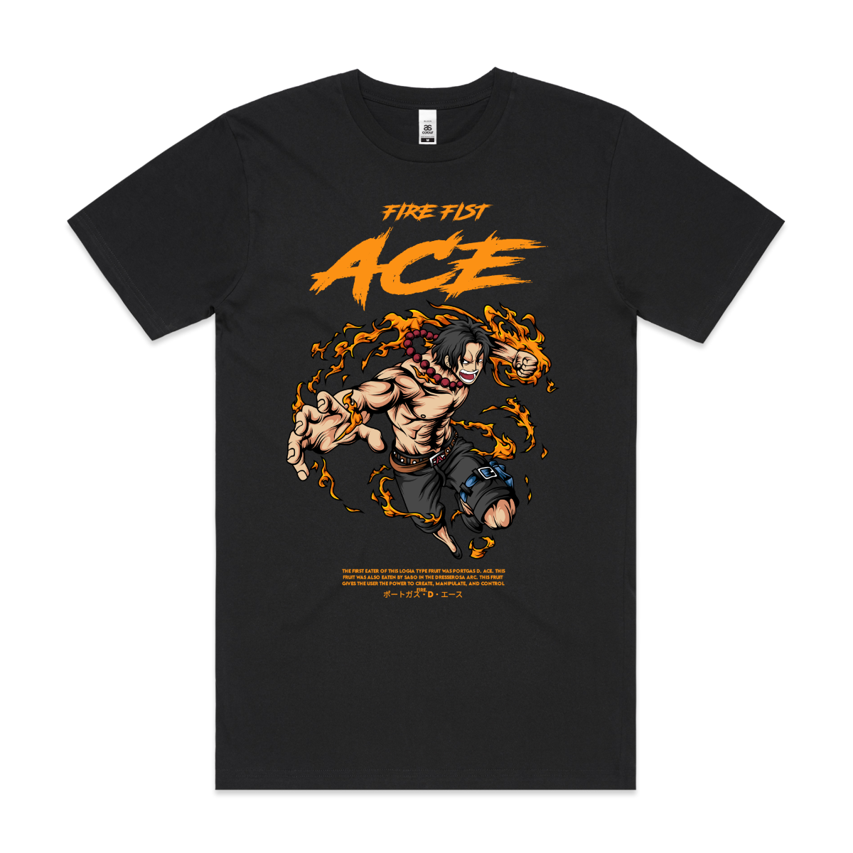 One Piece Portgas D. Ace V6 T-Shirt Japanese Anime Tee