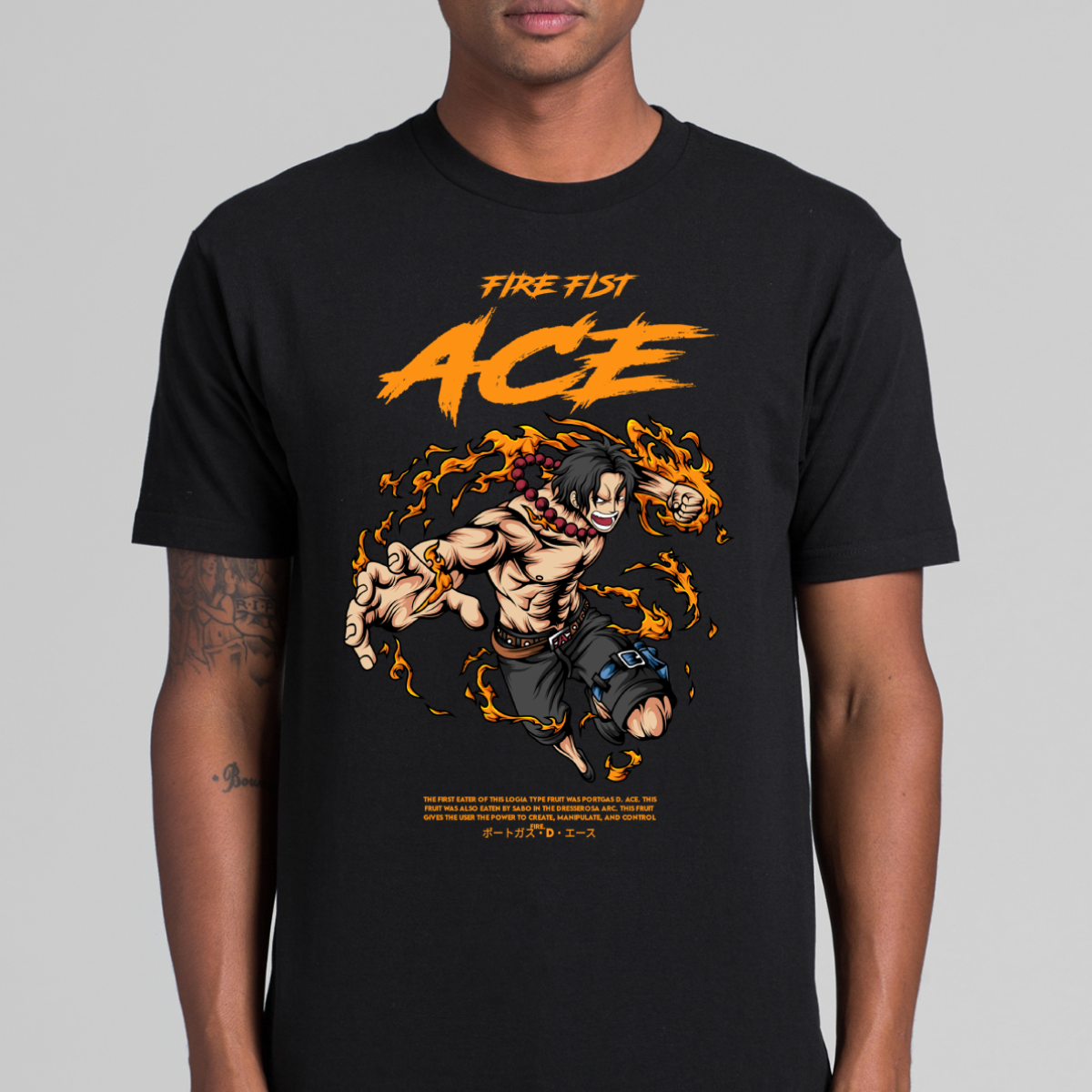 One Piece Portgas D. Ace V6 T-Shirt Japanese Anime Tee