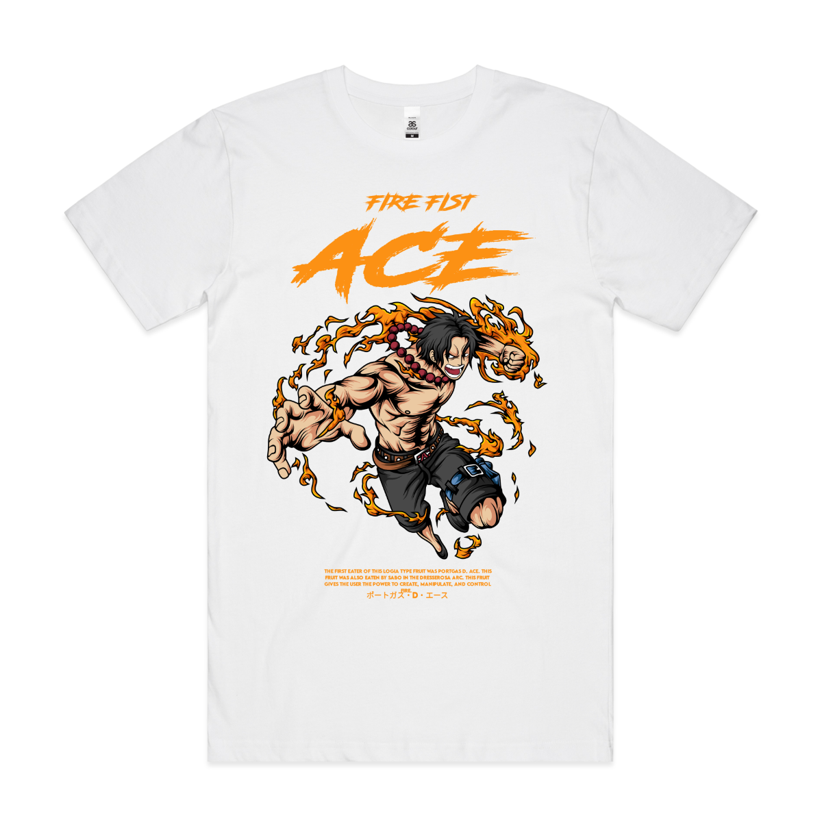 One Piece Portgas D. Ace V6 T-Shirt Japanese Anime Tee