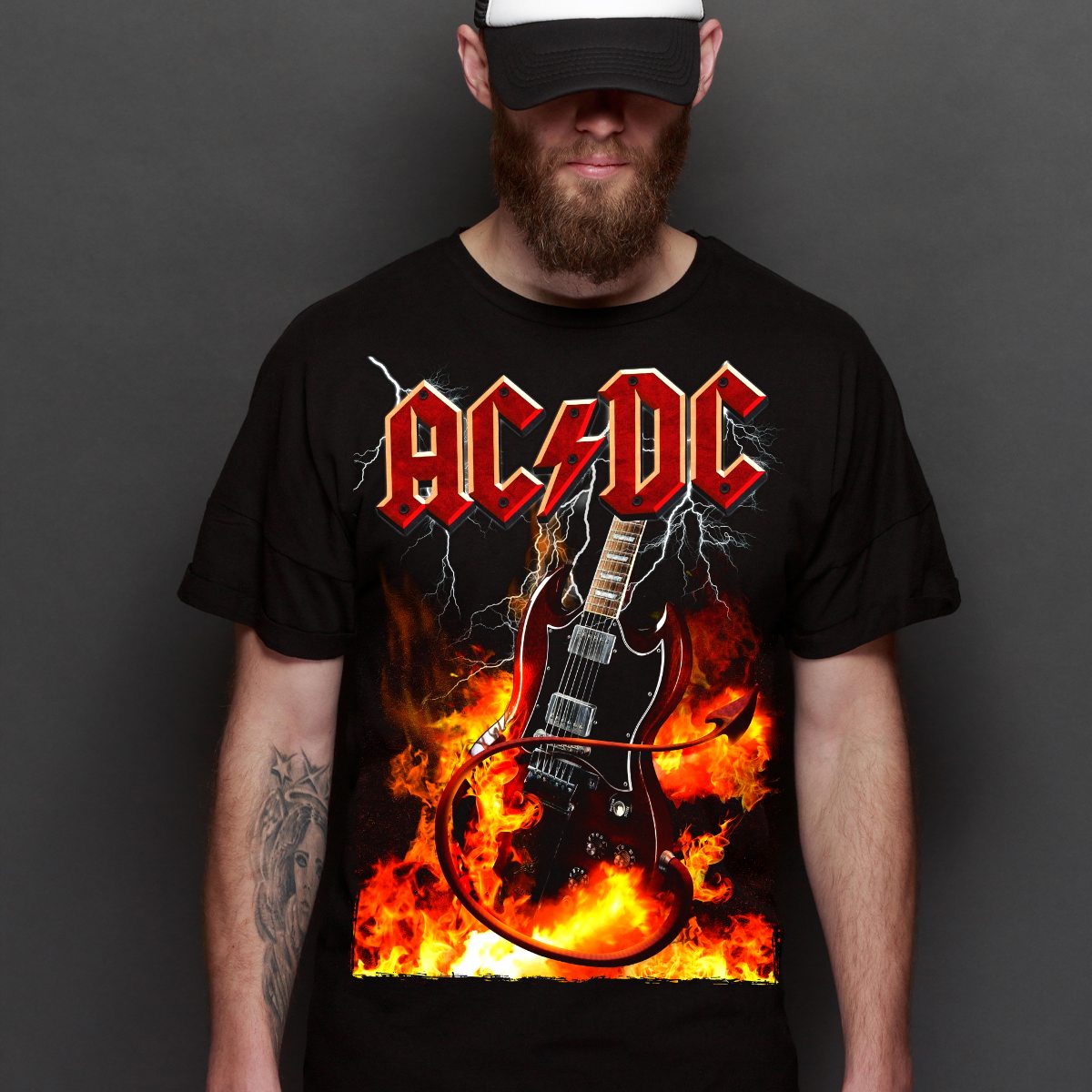 AD/DC V2 T-Shirt Band Family Tee Music Rock And Roll