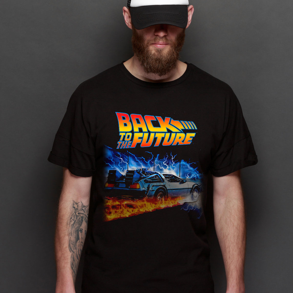 Back to the Future V2 Movies T-Shirt Cotton Block Tee