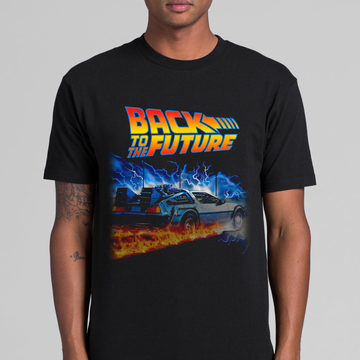 Back to the Future V2 Movies T-Shirt Cotton Block Tee