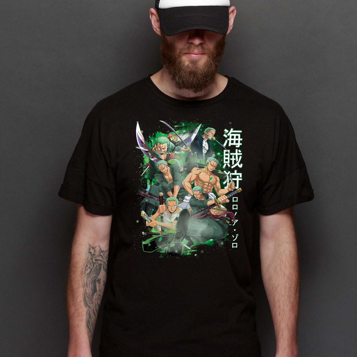 One Piece Zoro Poronoa V3 T-shirt Japanese anime Tee