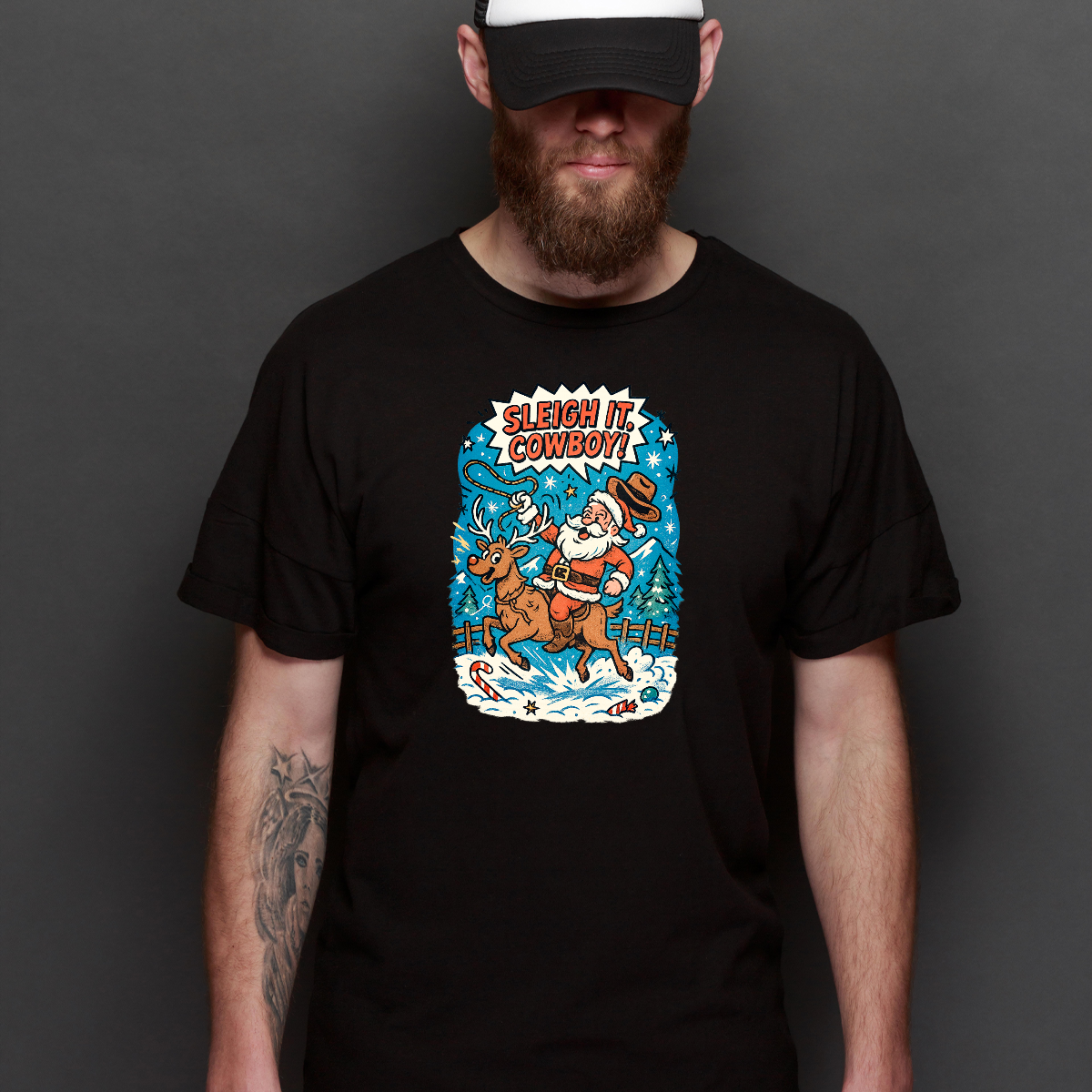 Santa Claus Christmas V3 T-Shirt Cartoon Tee