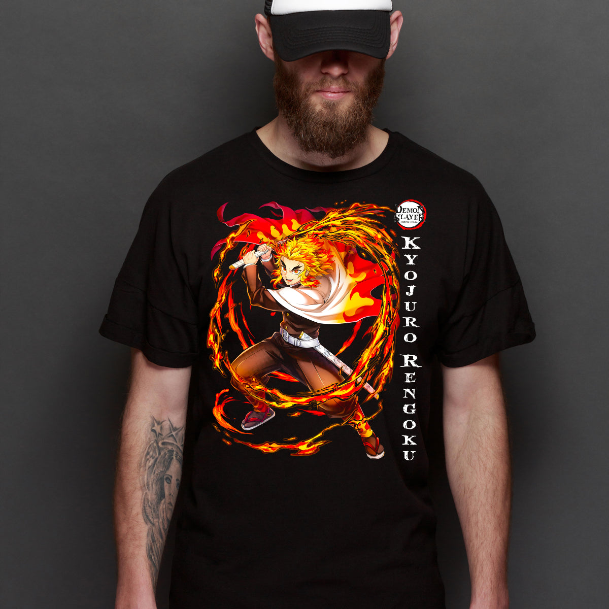 Demon Slayer Kyojuro Rengoku Ver4 T-Shirt Japanese Anime Tee