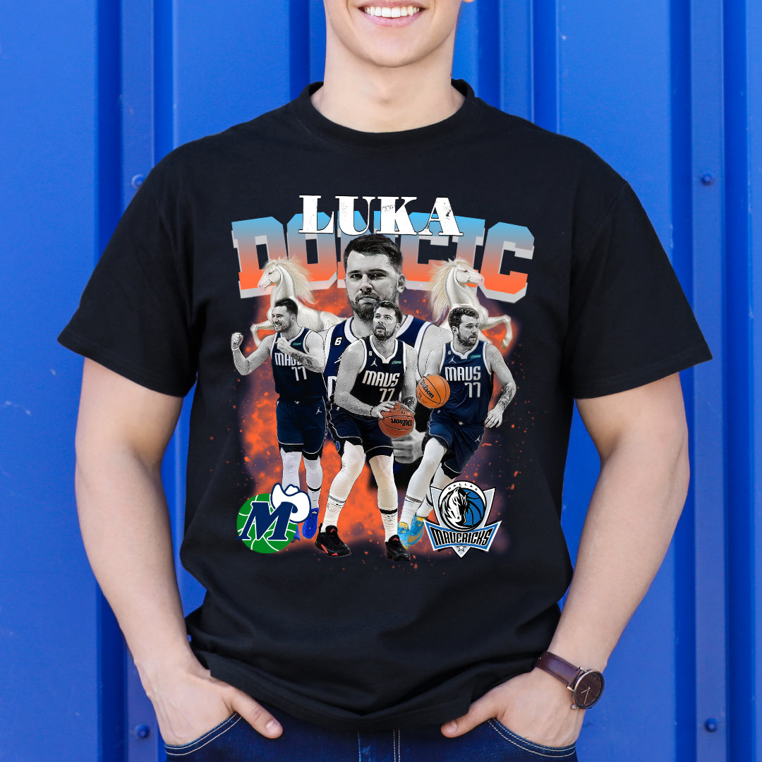 Luka Doncic NBA V2 T-Shirt Sport Athlete Family Tee