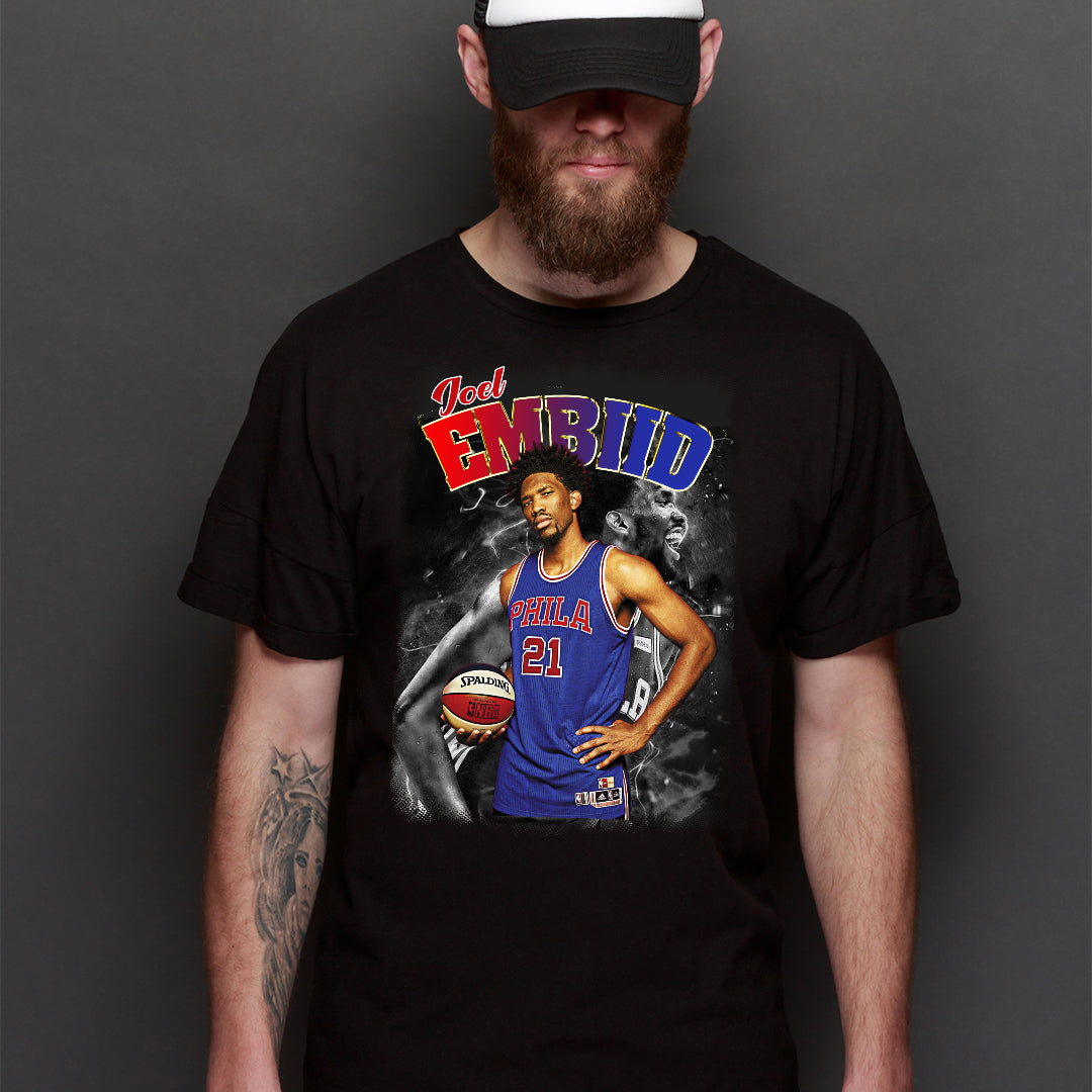 Joel Embiid NBA V2 T-Shirt Sport Athlete Family Tee