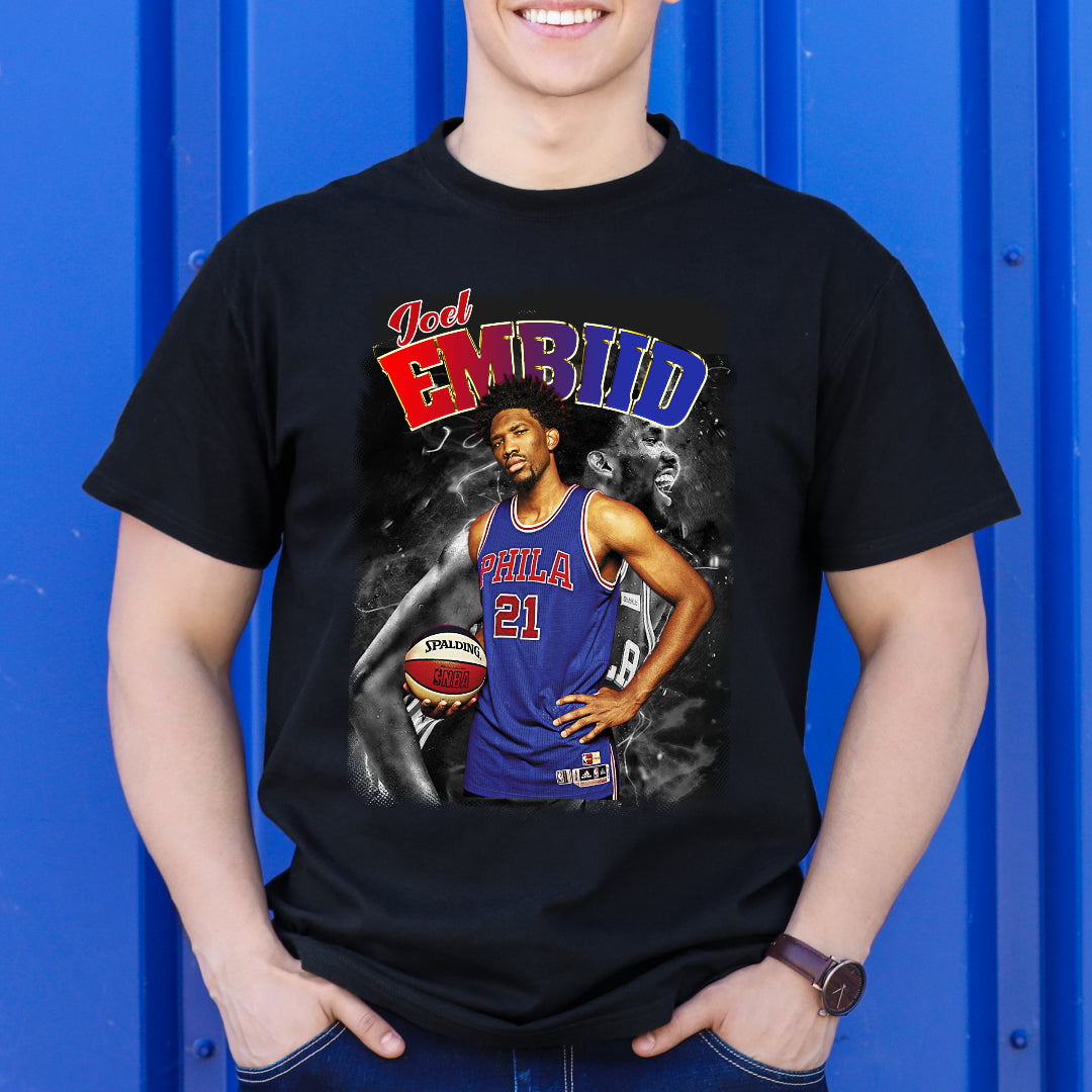 Joel Embiid NBA V2 T-Shirt Sport Athlete Family Tee