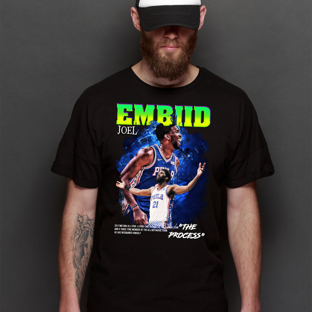 Joel Embiid NBA V6 T-Shirt Sport Athlete Family Tee