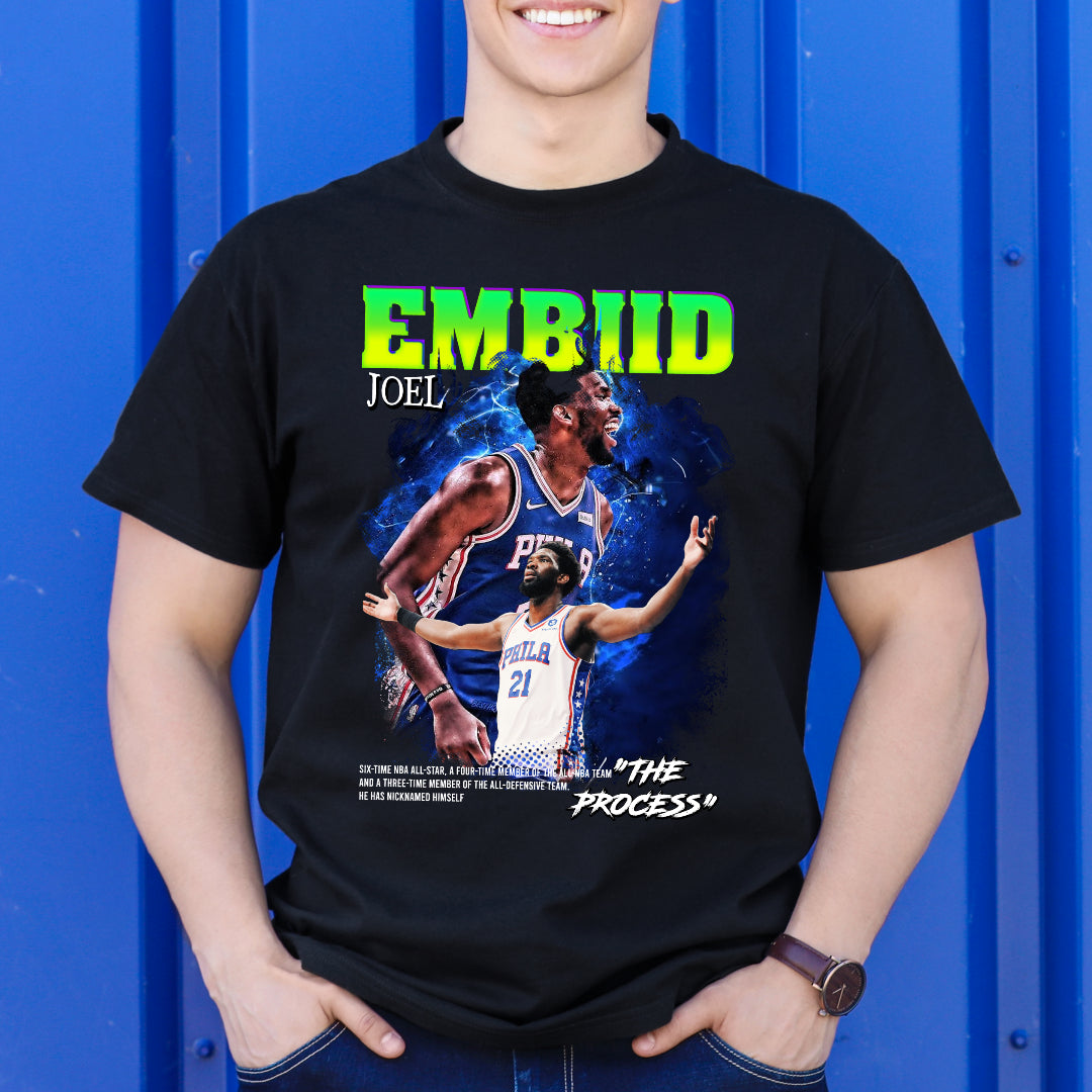 Joel Embiid NBA V6 T-Shirt Sport Athlete Family Tee