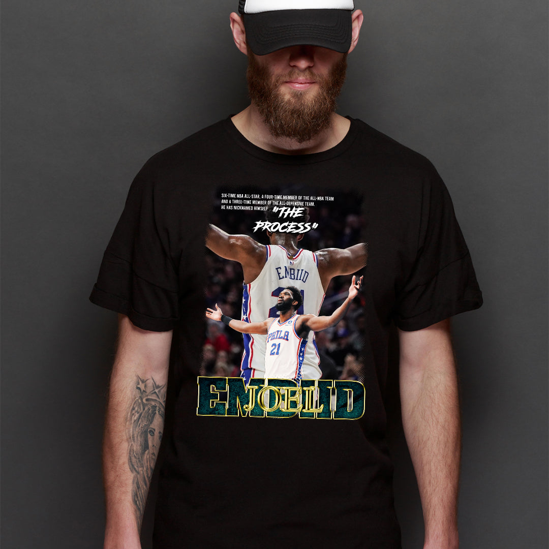 Joel Embiid NBA V7 T-Shirt Sport Athlete Family Tee