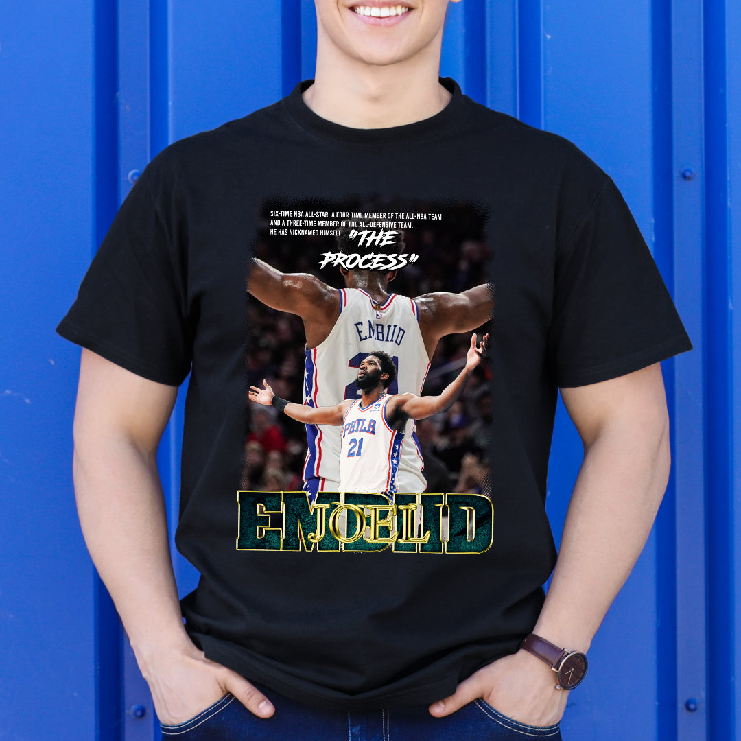 Joel Embiid NBA V7 T-Shirt Sport Athlete Family Tee