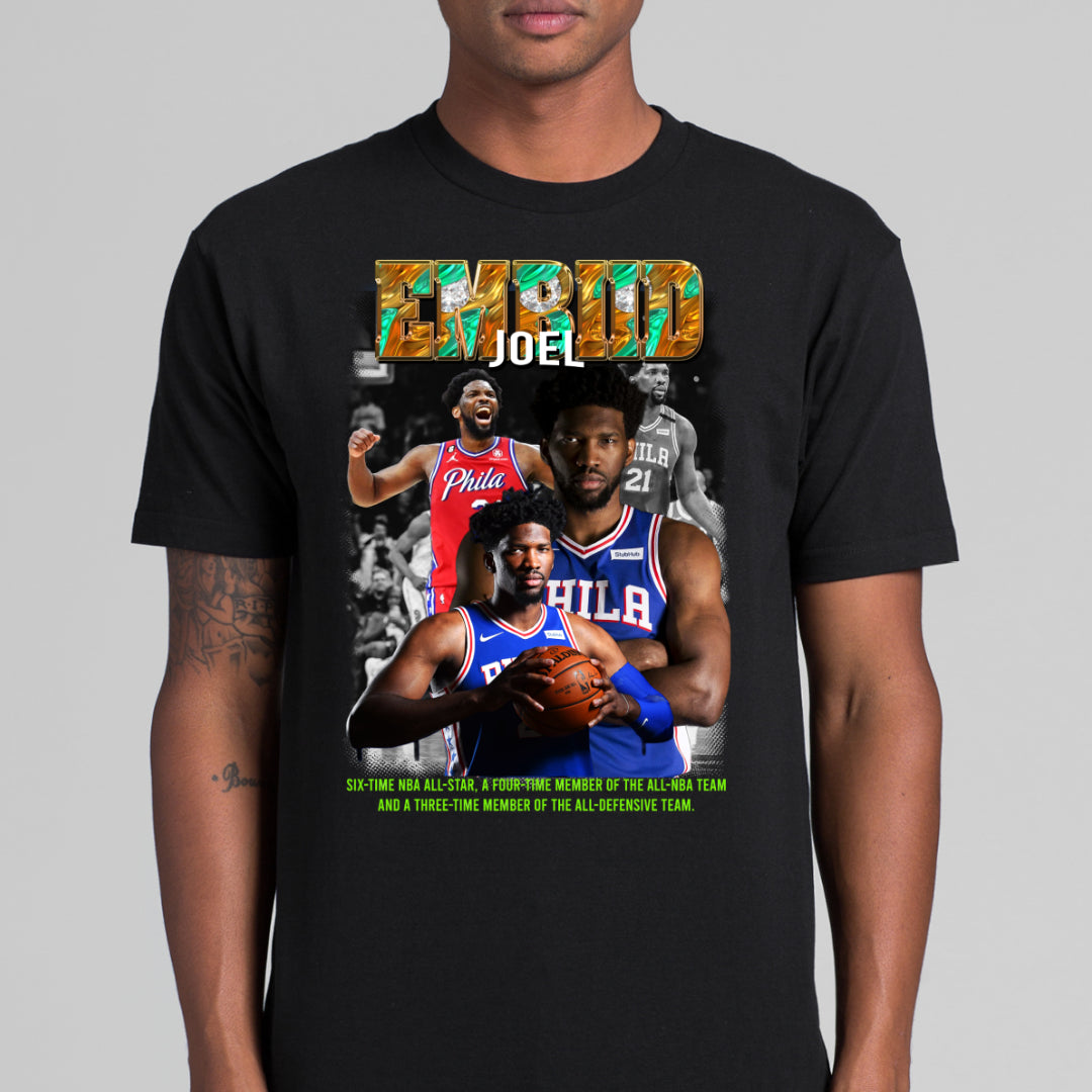 Joel Embiid NBA V9 T-Shirt Sport Athlete Family Tee