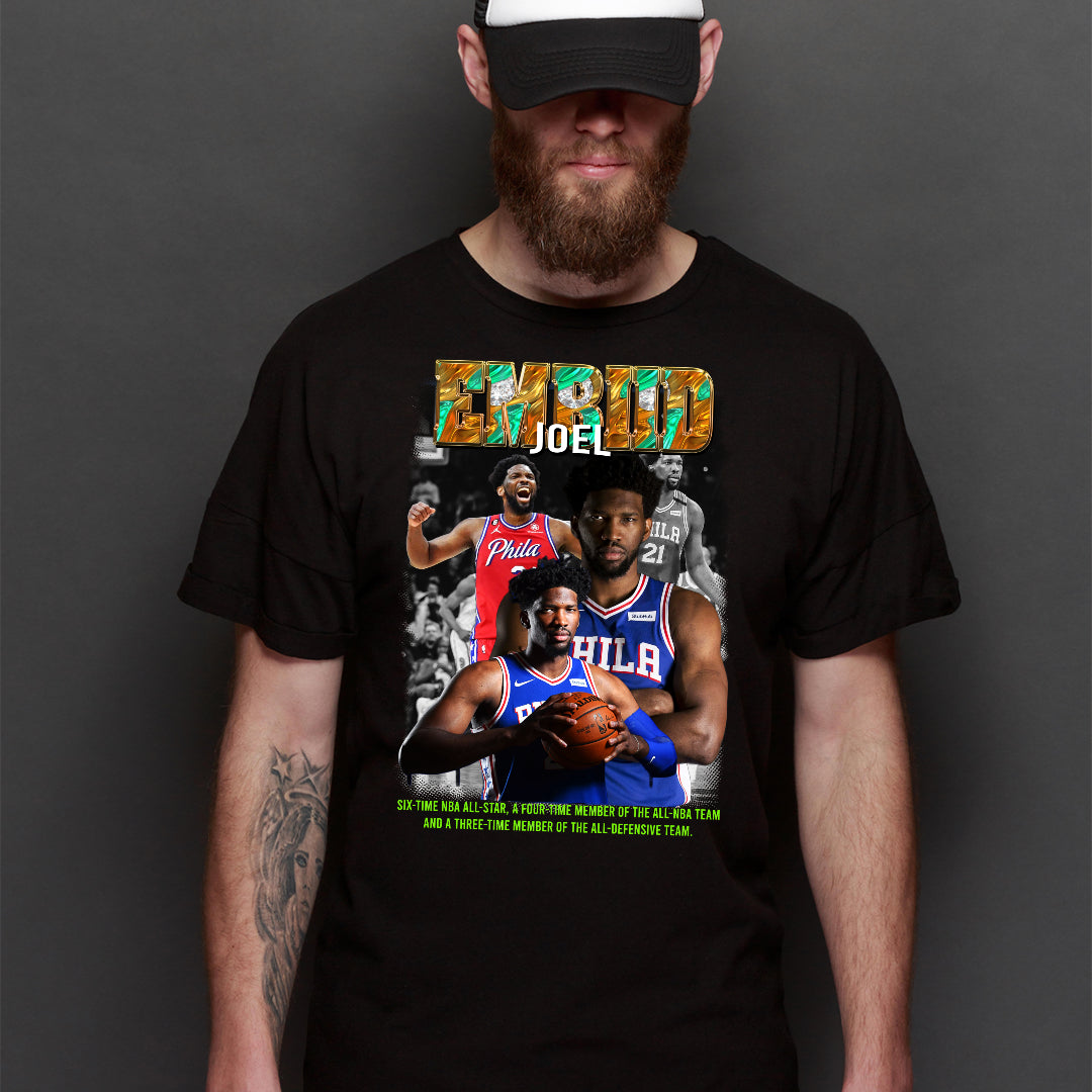 Joel Embiid NBA V9 T-Shirt Sport Athlete Family Tee