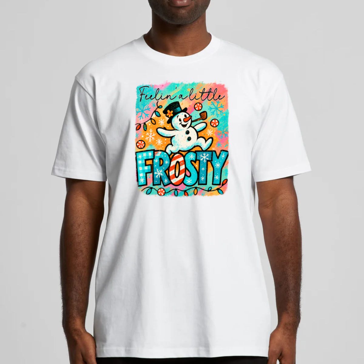 Snownan "Feelin' a little Frosty" Christmas T-Shirt Cartoon Tee