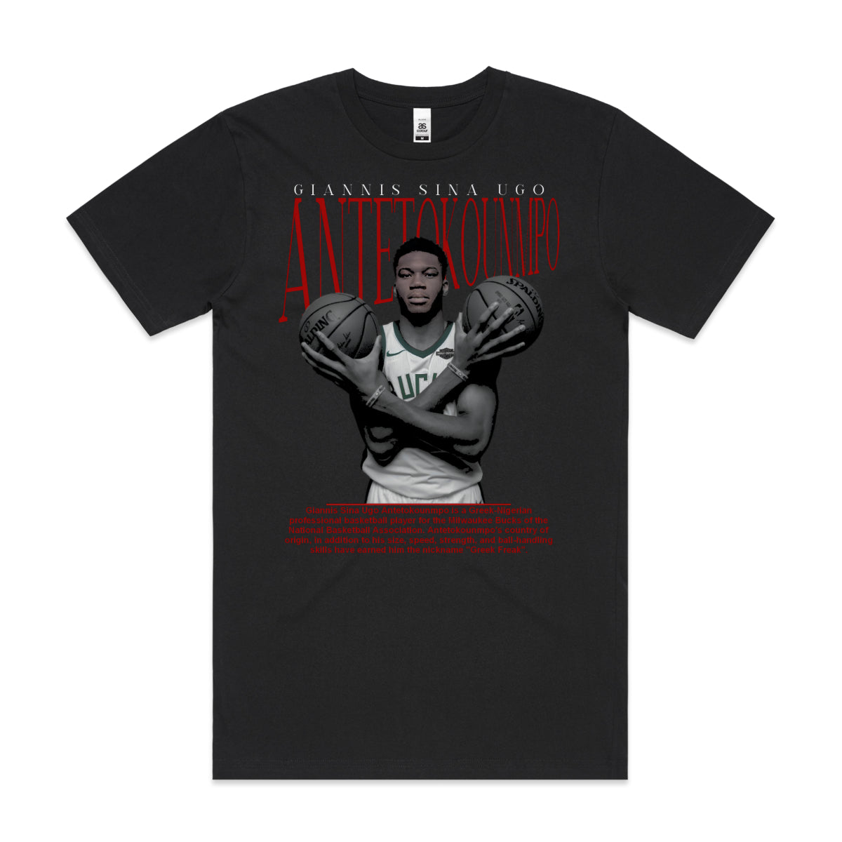 Giannis Antetokounmpo V4 NBA T-Shirt Sport Athlete Family Tee