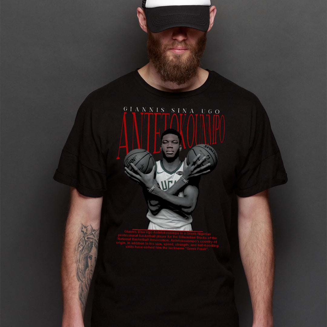 Giannis Antetokounmpo V4 NBA T-Shirt Sport Athlete Family Tee