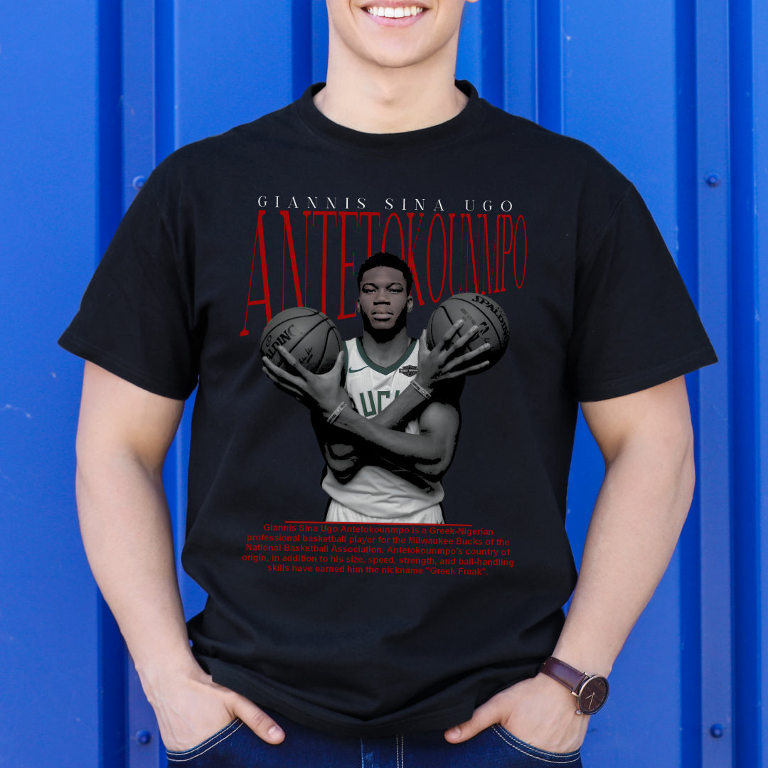 Giannis Antetokounmpo V4 NBA T-Shirt Sport Athlete Family Tee