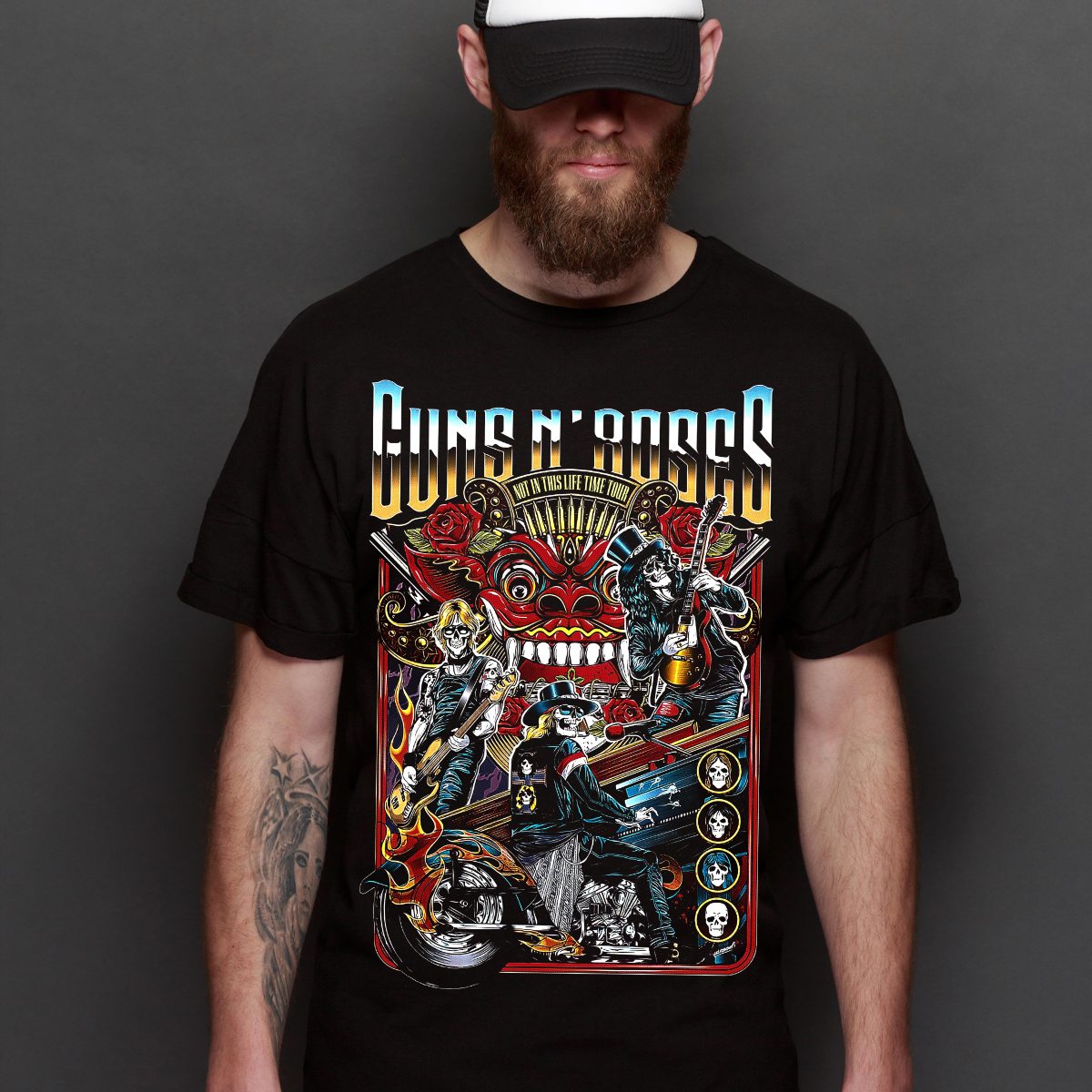 Guns N' Roses V4 T-Shirt Band Family Tee Music Rock And Roll