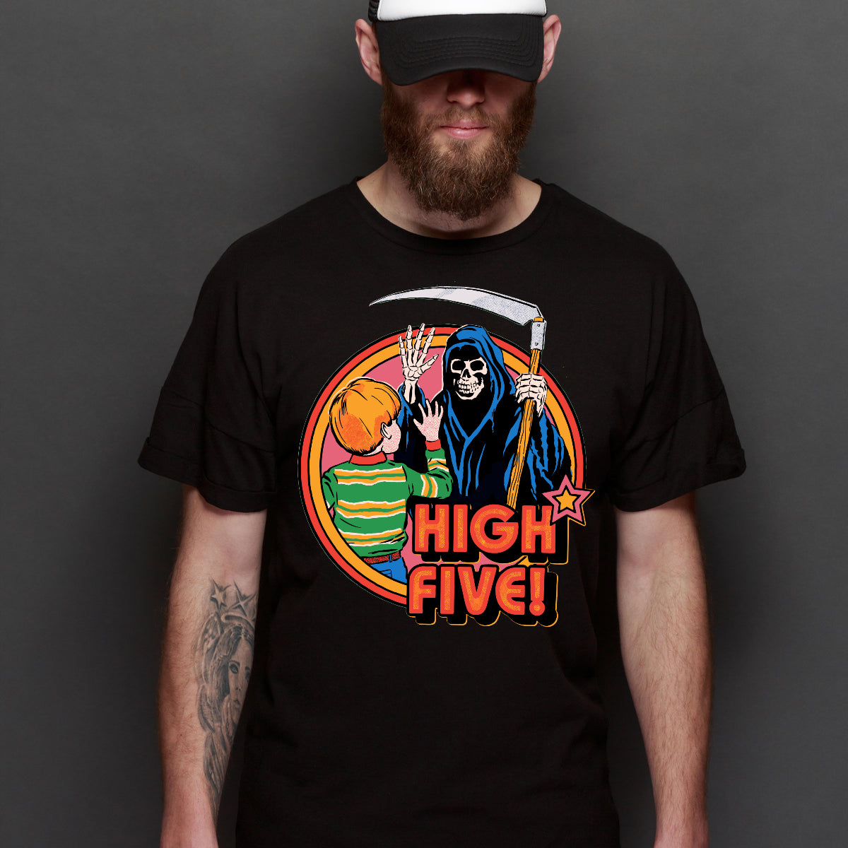 High Five! T-shirt Funny Cartoon Tee