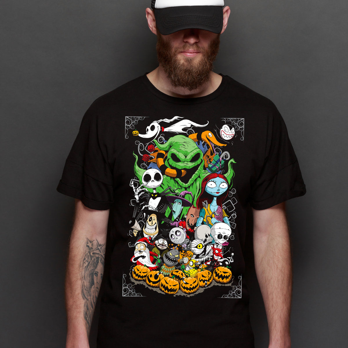 Nightmare Before Christmas Jack Skellington V2 T-shirt Movie Tee