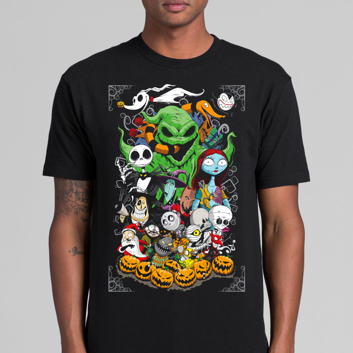 Nightmare Before Christmas Jack Skellington V2 T-shirt Movie Tee