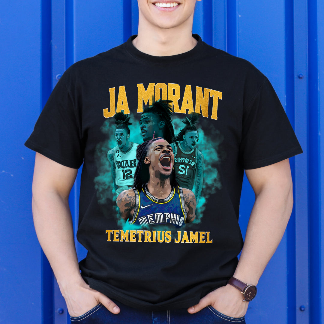 Ja Morant V8 NBA T-Shirt Sport Athlete Family Tee