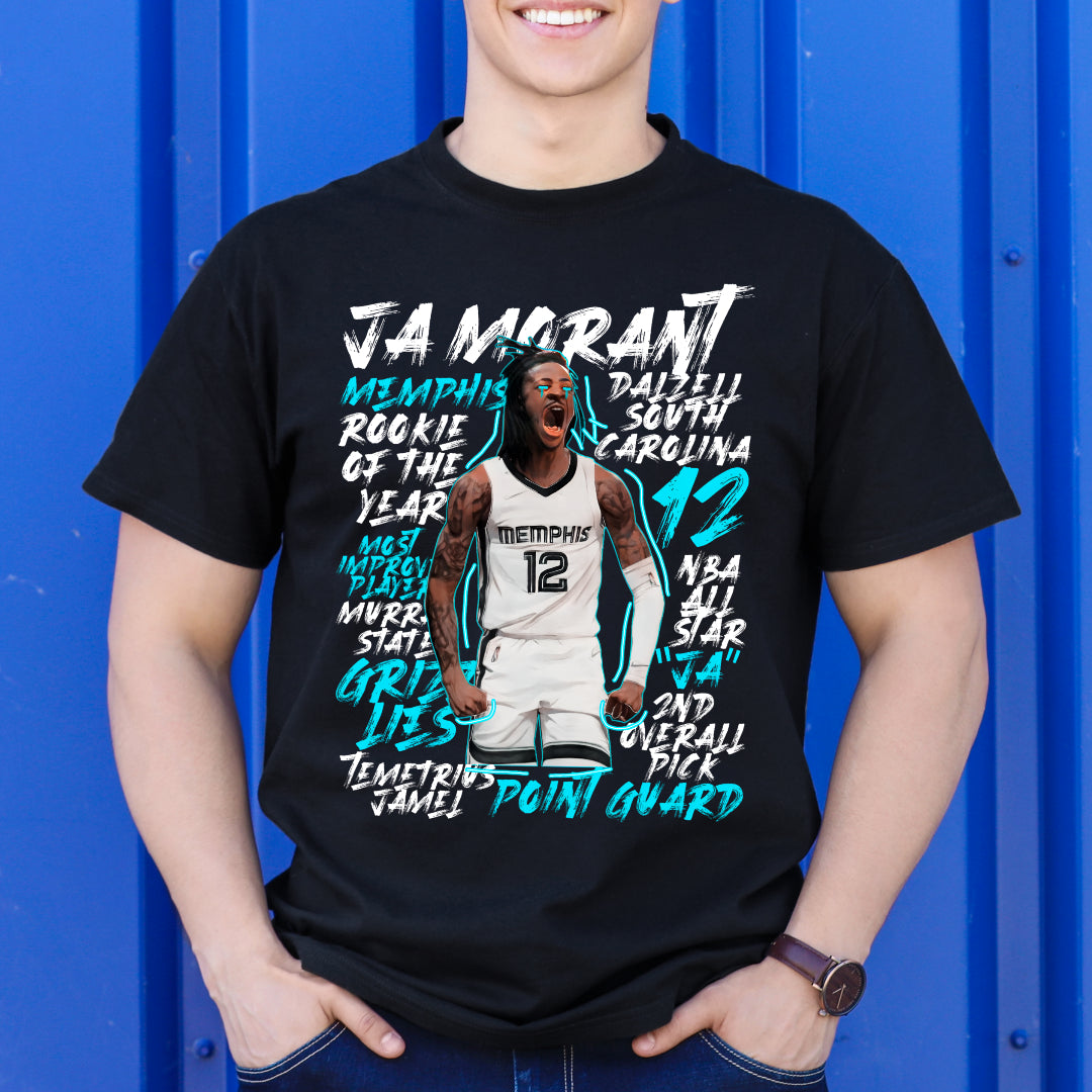 Ja Morant V6 NBA T-Shirt Sport Athlete Family Tee