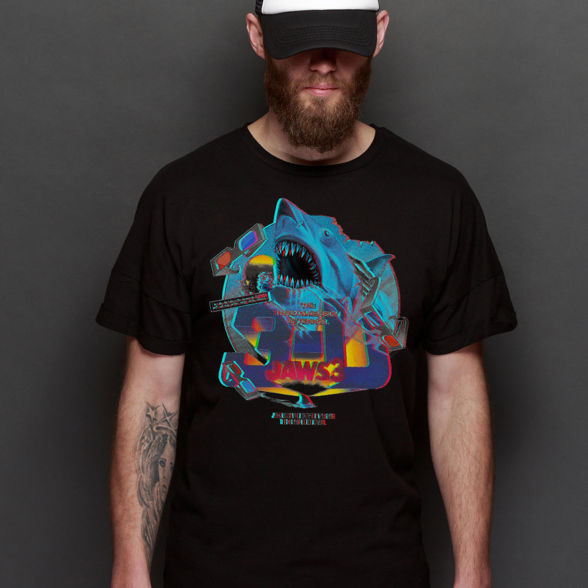 JAWS 3-D T-shirt Horror Movie Tee
