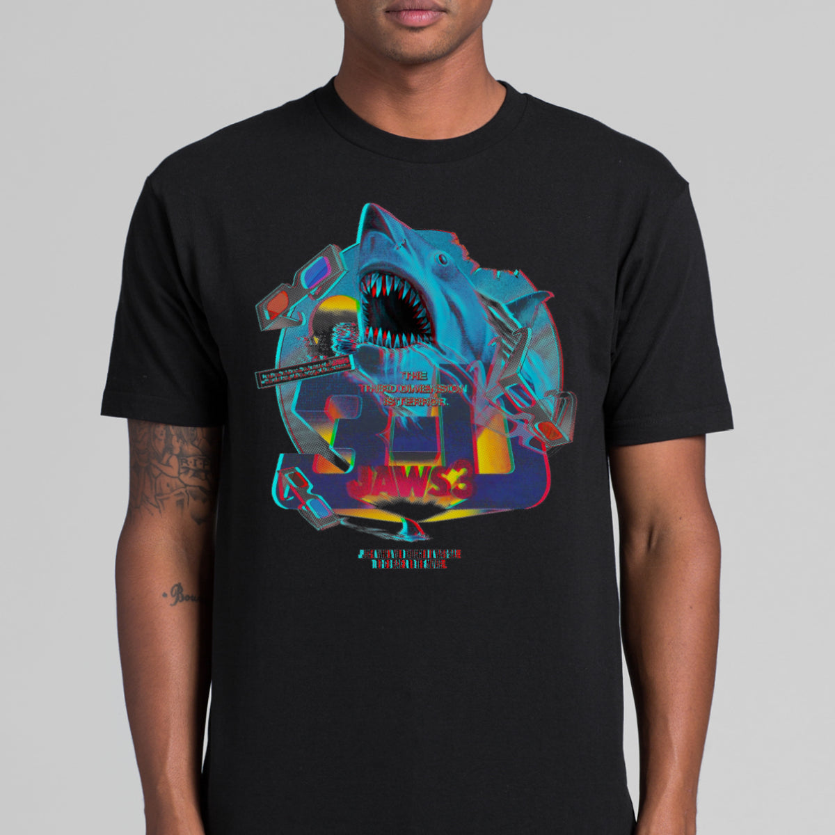 JAWS 3-D T-shirt Horror Movie Tee