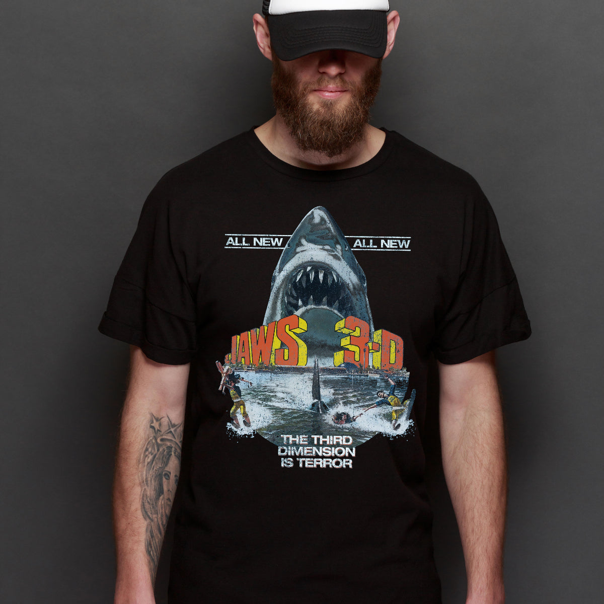 JAWS 3-D V2 T-shirt Horror Movie Tee