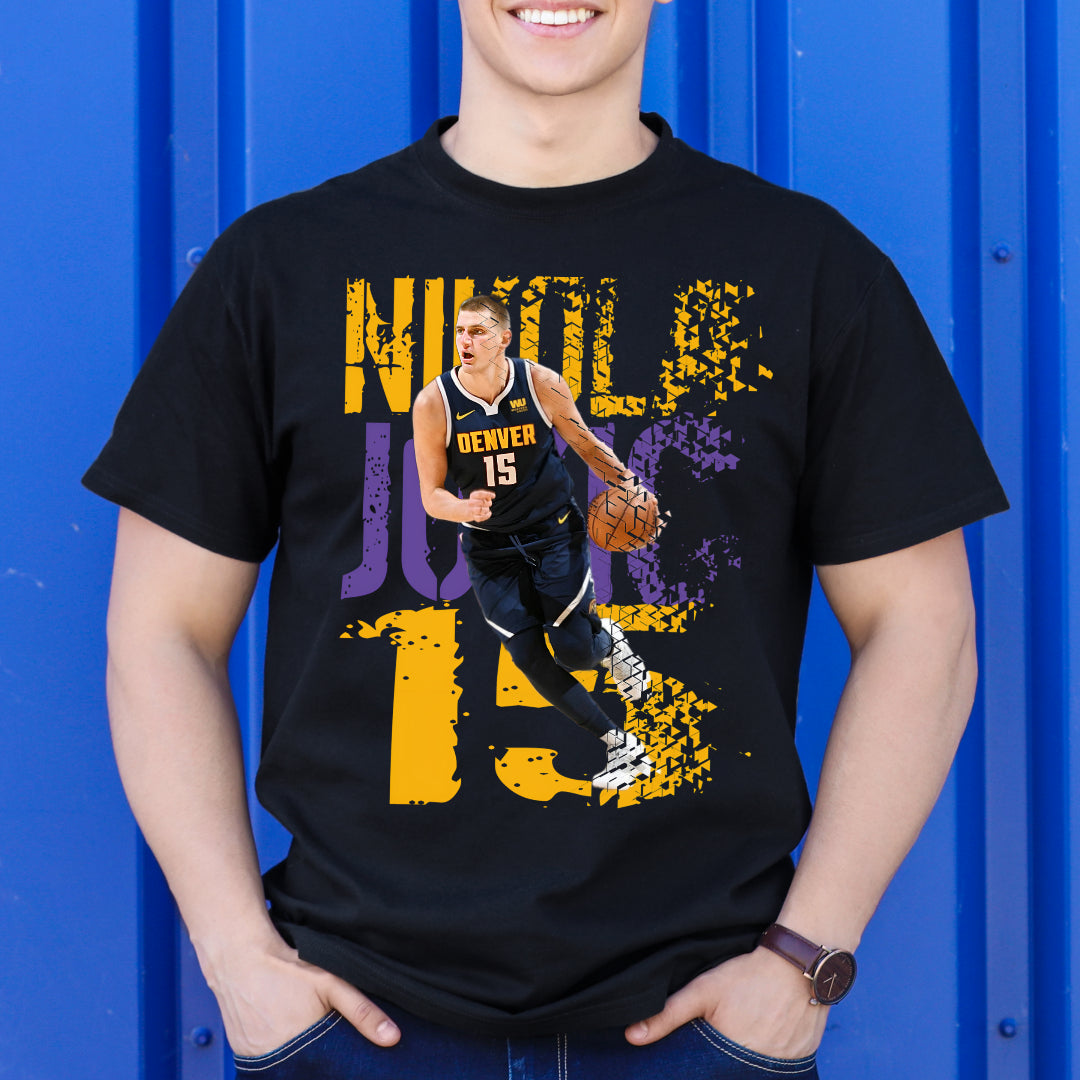 Nikola Jokic V2 NBA T-Shirt Sport Athlete Family Tee