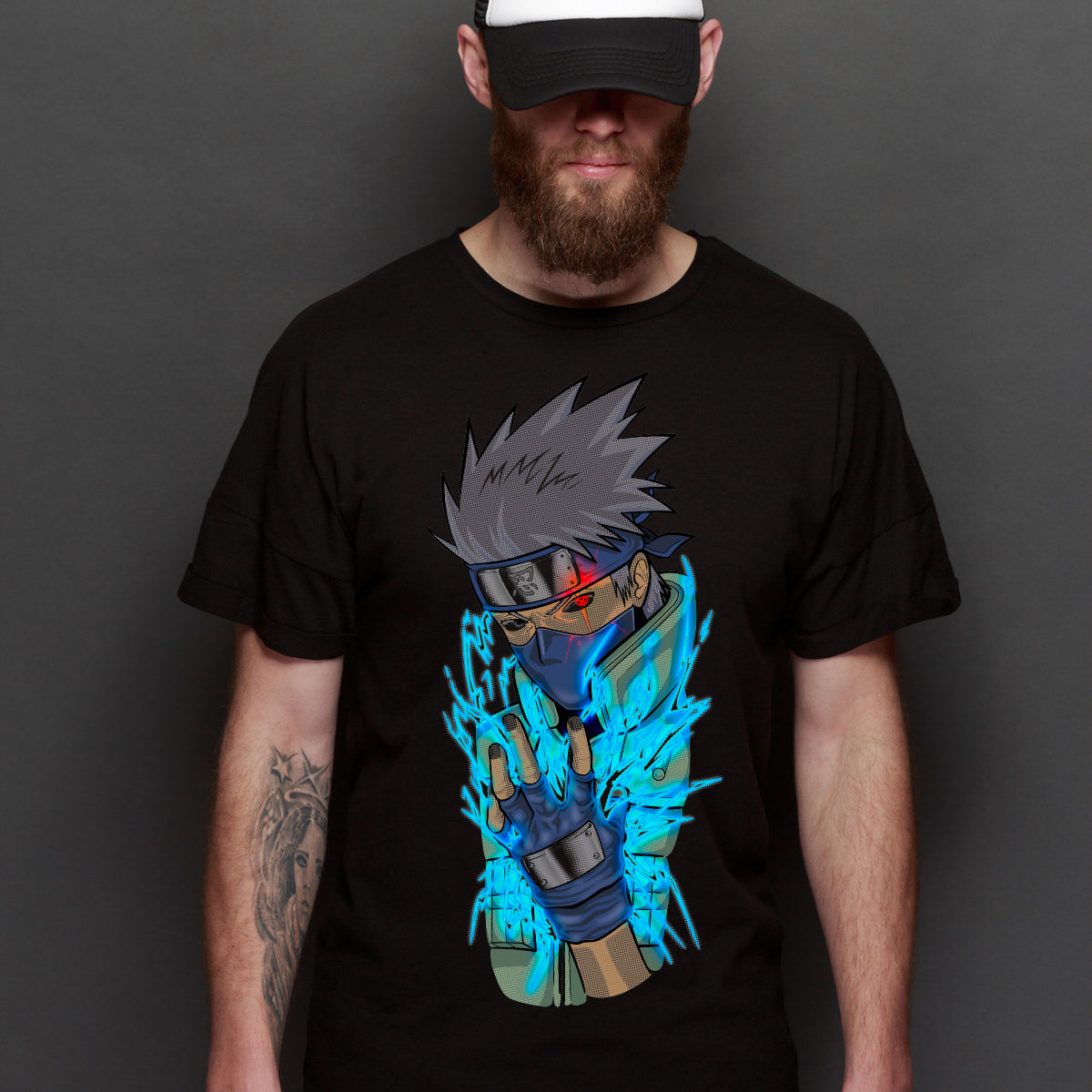 Naruto Kakashi Hatake V2 T-shirt Japanese Anime Tee