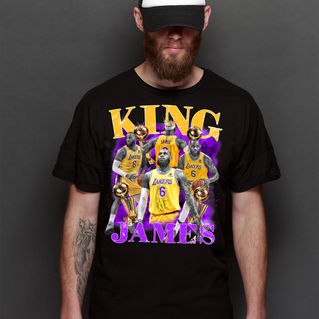 LeBron James V7 NBA T-Shirt Sport Athlete Family Tee