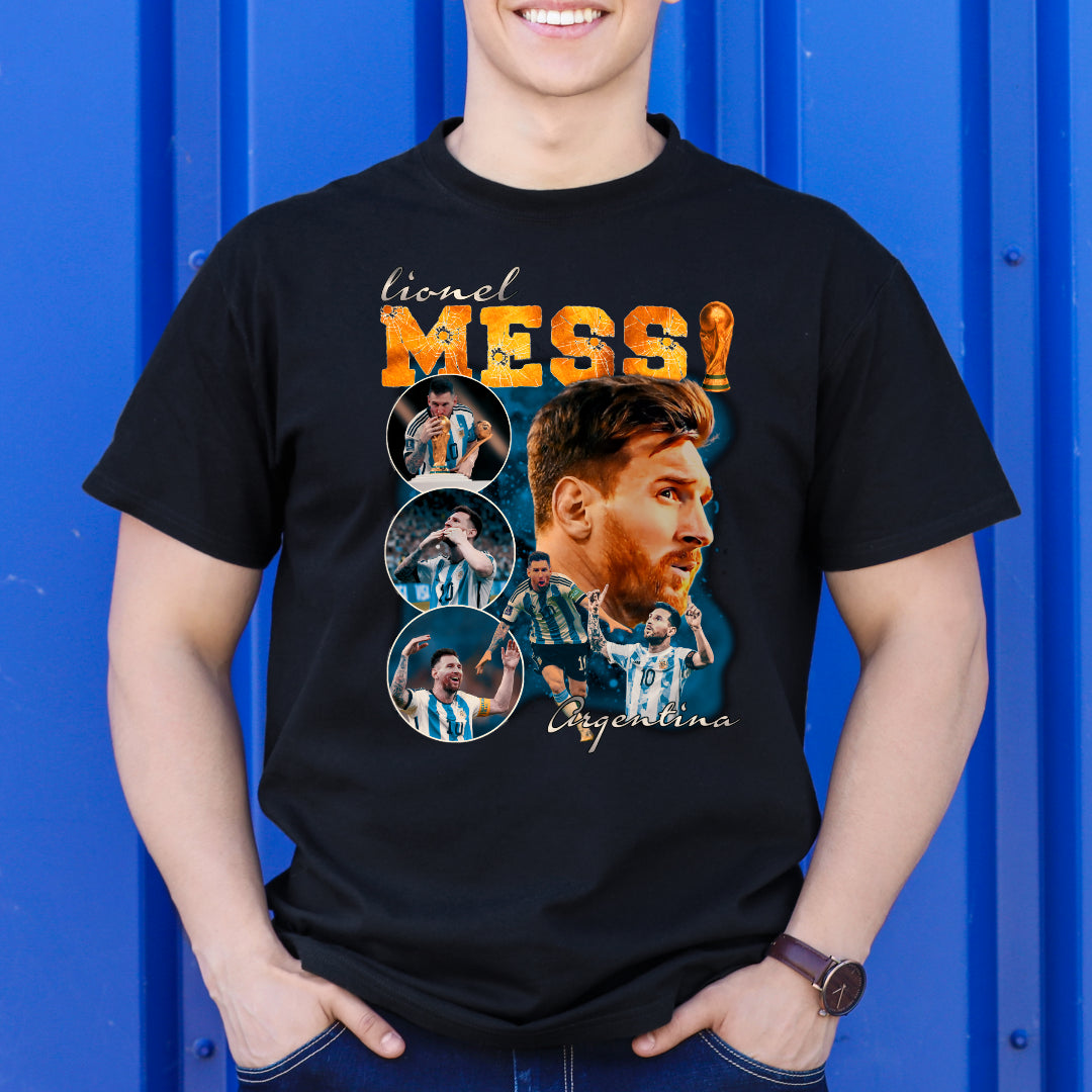 Lionel Messi T-Shirt Sport Athlete Family Tee Football