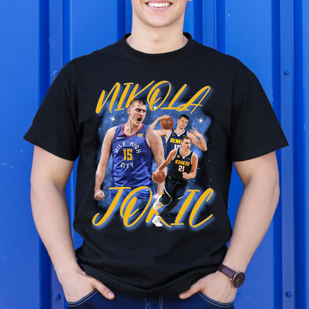 Nikola Jokic V5 NBA T-Shirt Sport Athlete Family Tee