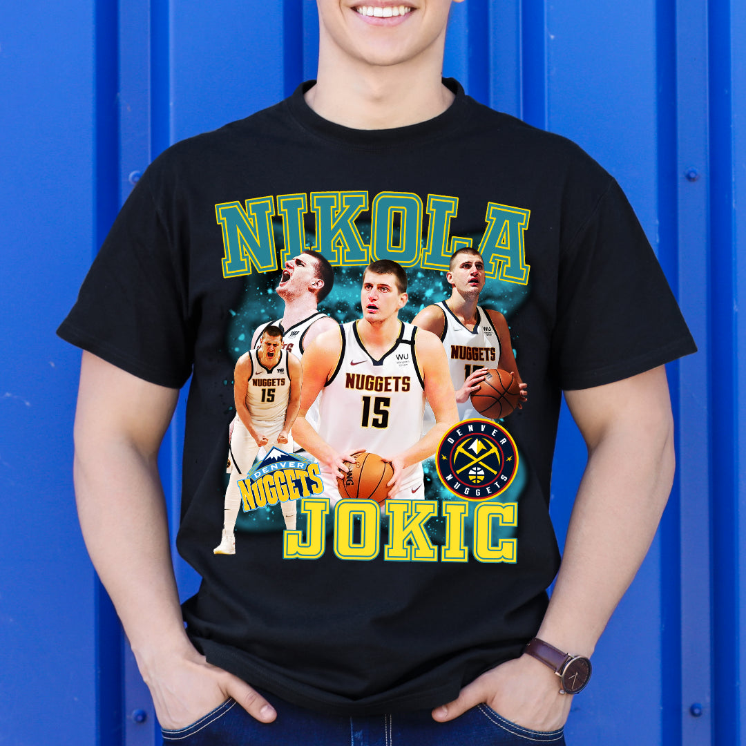 Nikola Jokic V4 NBA T-Shirt Sport Athlete Family Tee