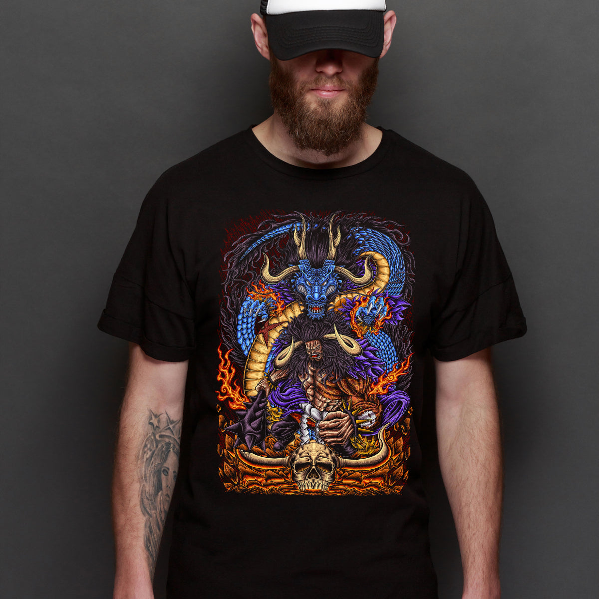 One Piece Kaido V4 T-Shirt Japanese Anime Block Tee