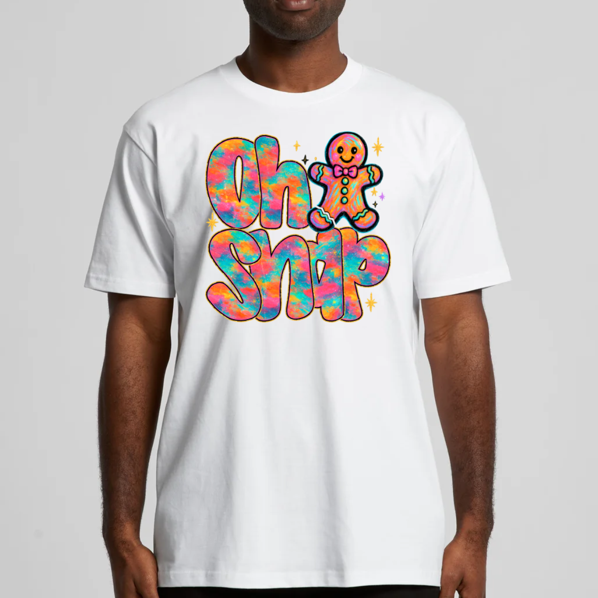 Gingerbread Man Oh Snap! Christmas V9 T-Shirt Cartoon Tee