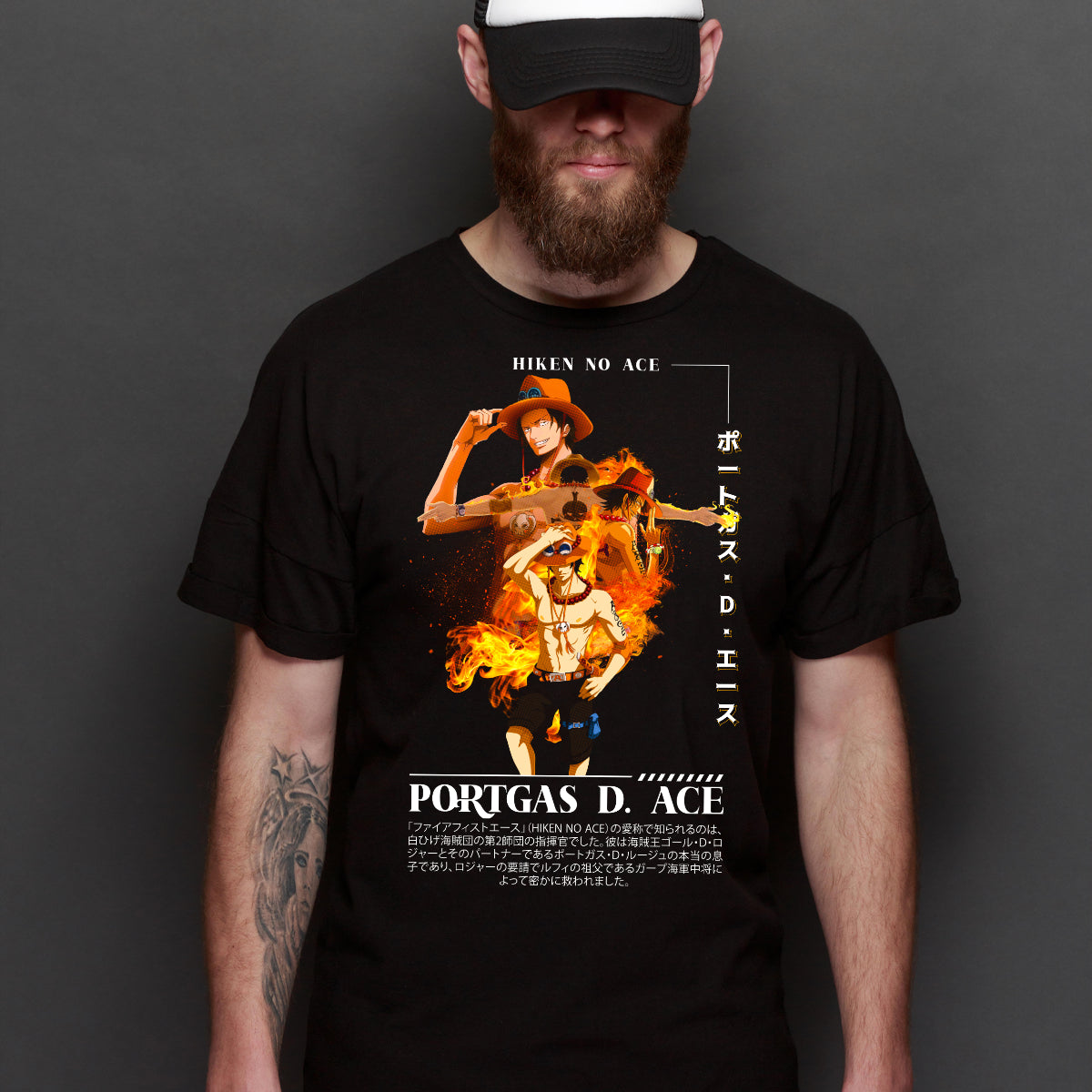 One Piece Portgas D. Ace V2 T-Shirt Japanese Anime Tee