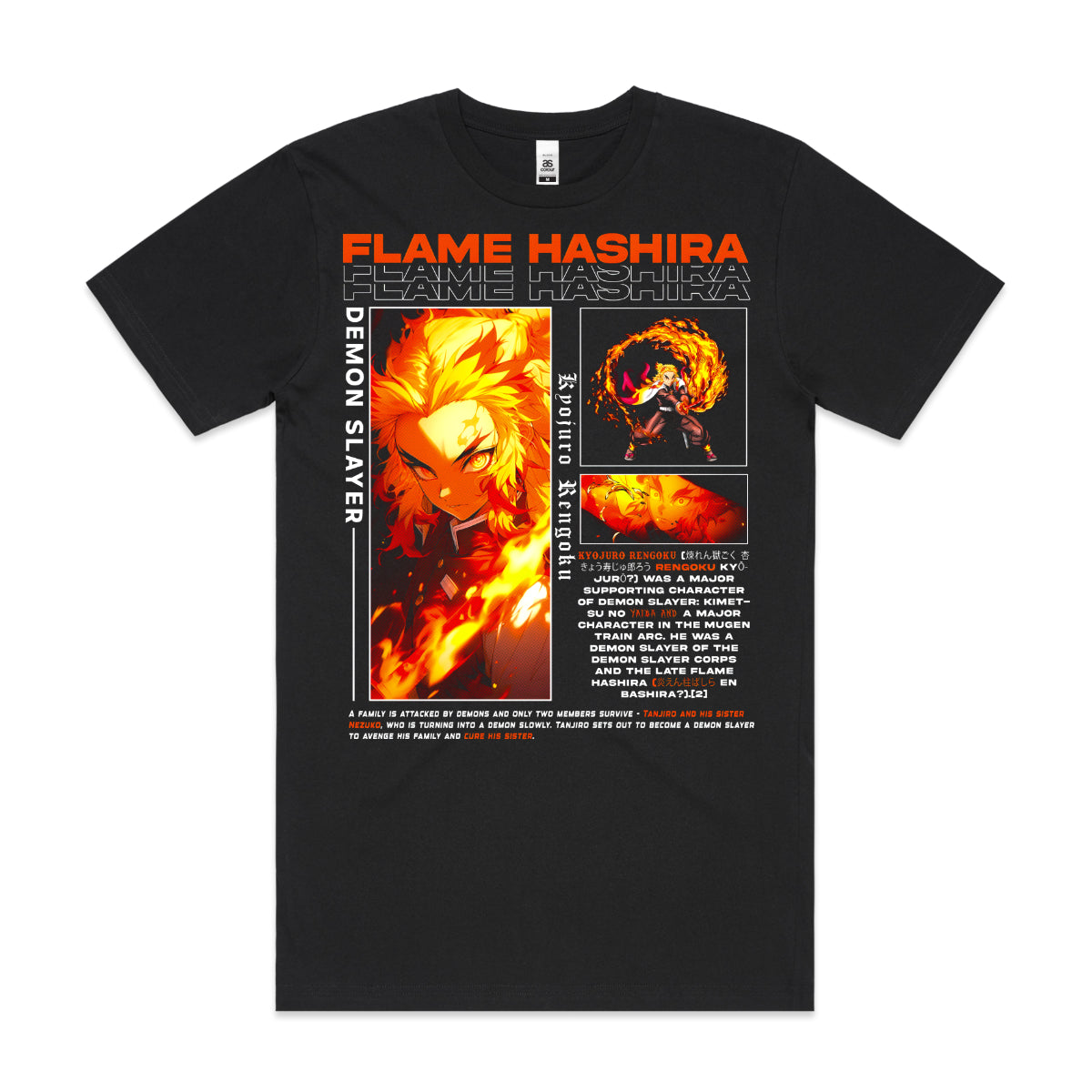Demon Slayer Kyojuro Rengoku Ver7 T-Shirt Japanese Anime Tee