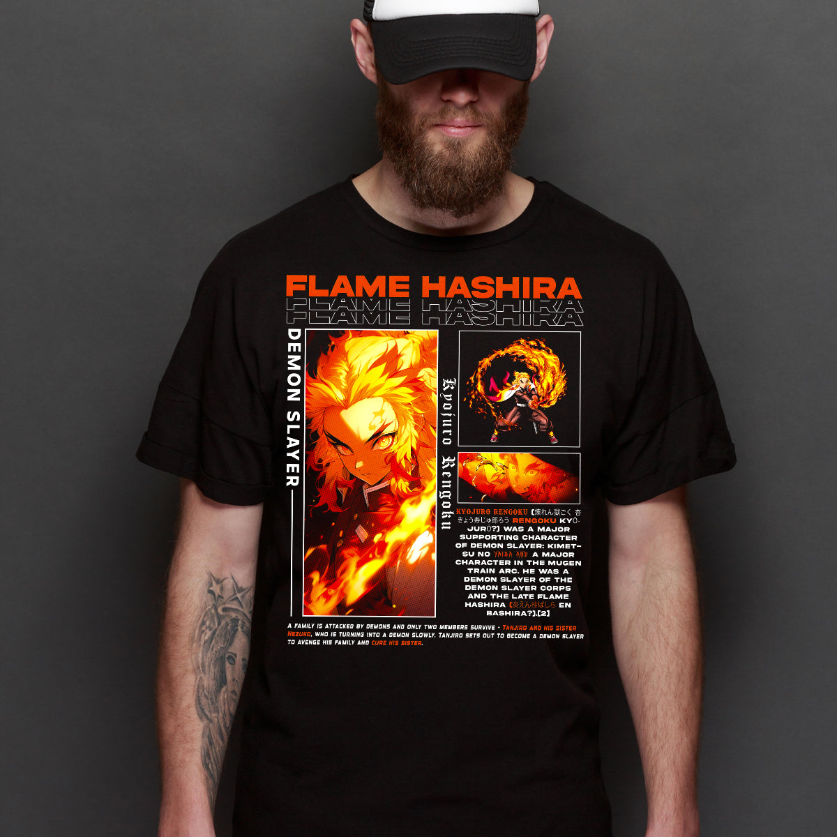 Demon Slayer Kyojuro Rengoku Ver7 T-Shirt Japanese Anime Tee