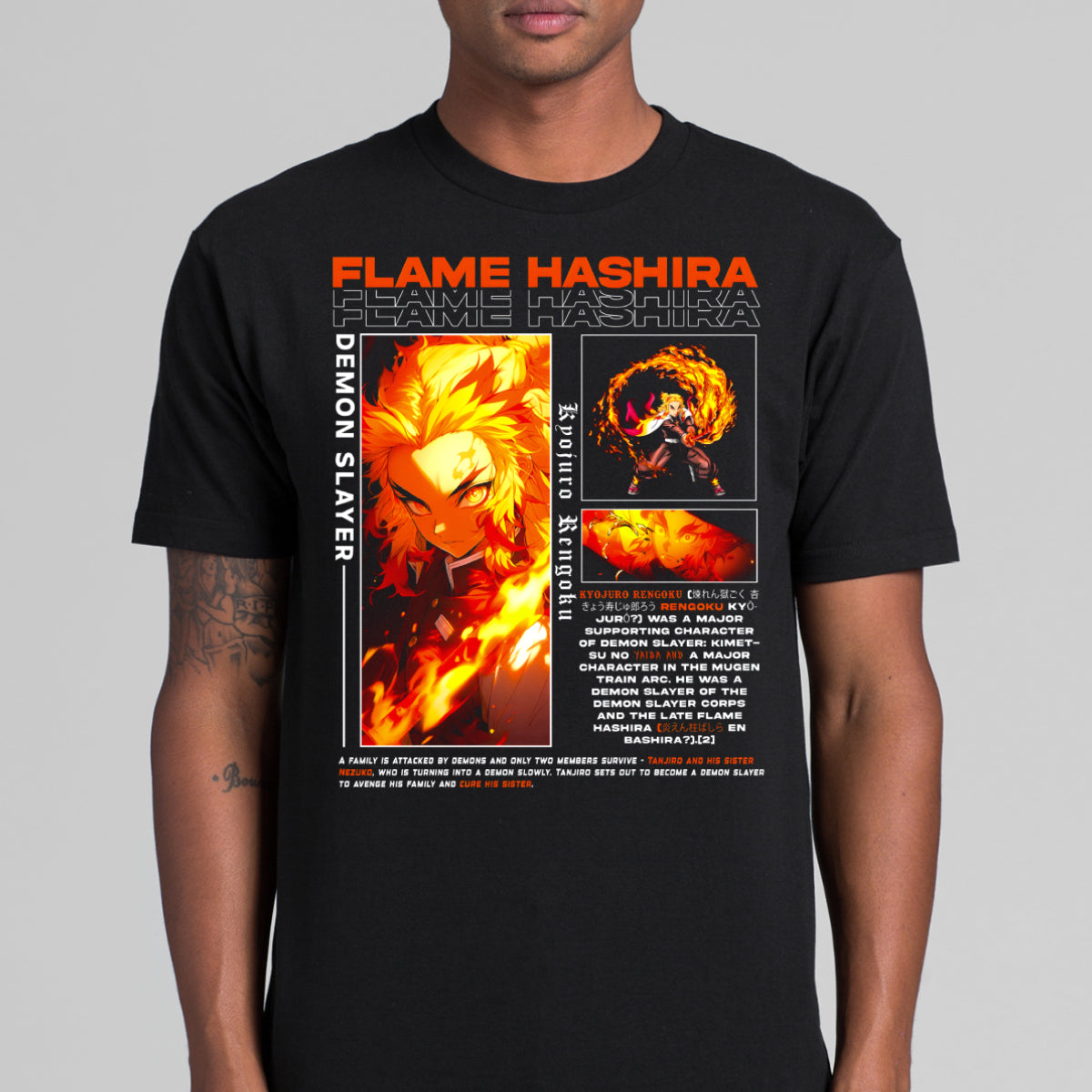 Demon Slayer Kyojuro Rengoku Ver7 T-Shirt Japanese Anime Tee