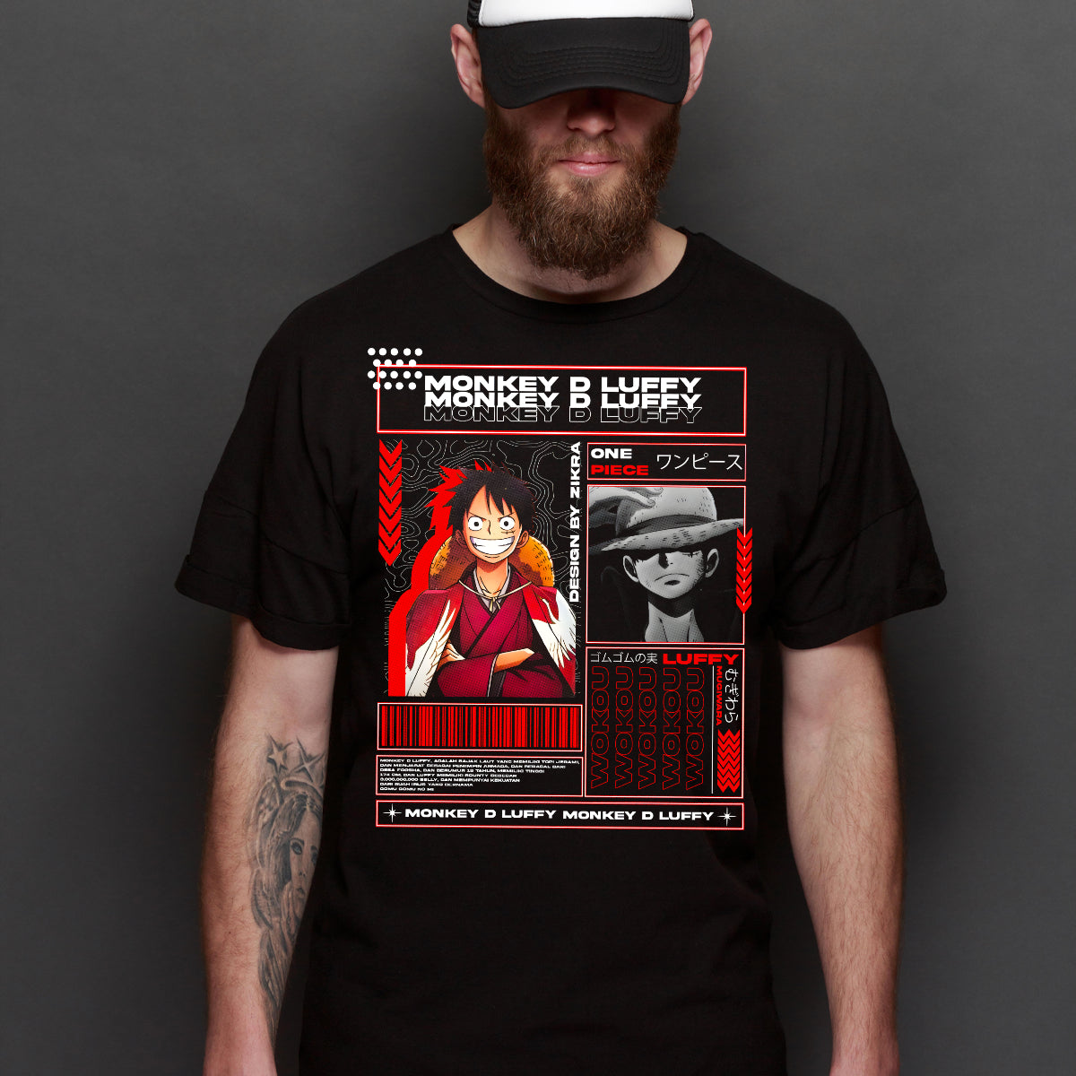One Piece Luffy D Monkey V7 T-shirt Japanese Anime Tee
