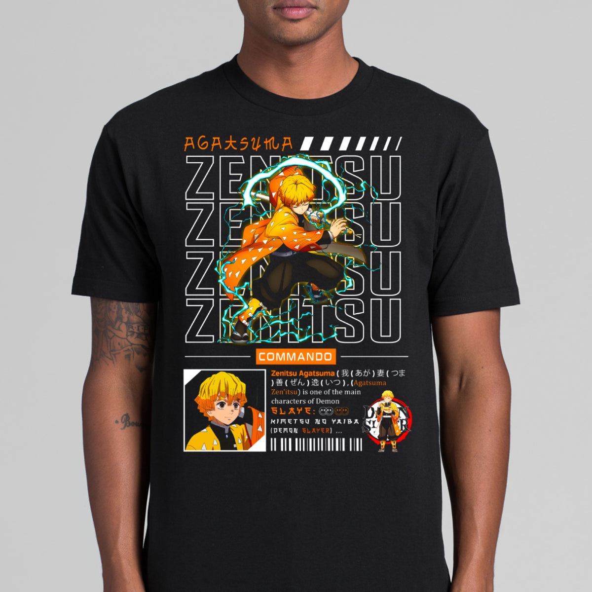 Demon Slayer Zenitsu Agatsuma V3 T-shirt Japanese Anime Tee