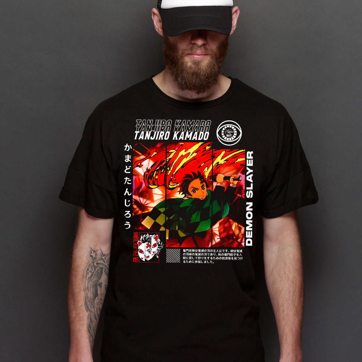 Demon Slayer Kamado Tanjiro V7 T-Shirt Japanese Anime Tee