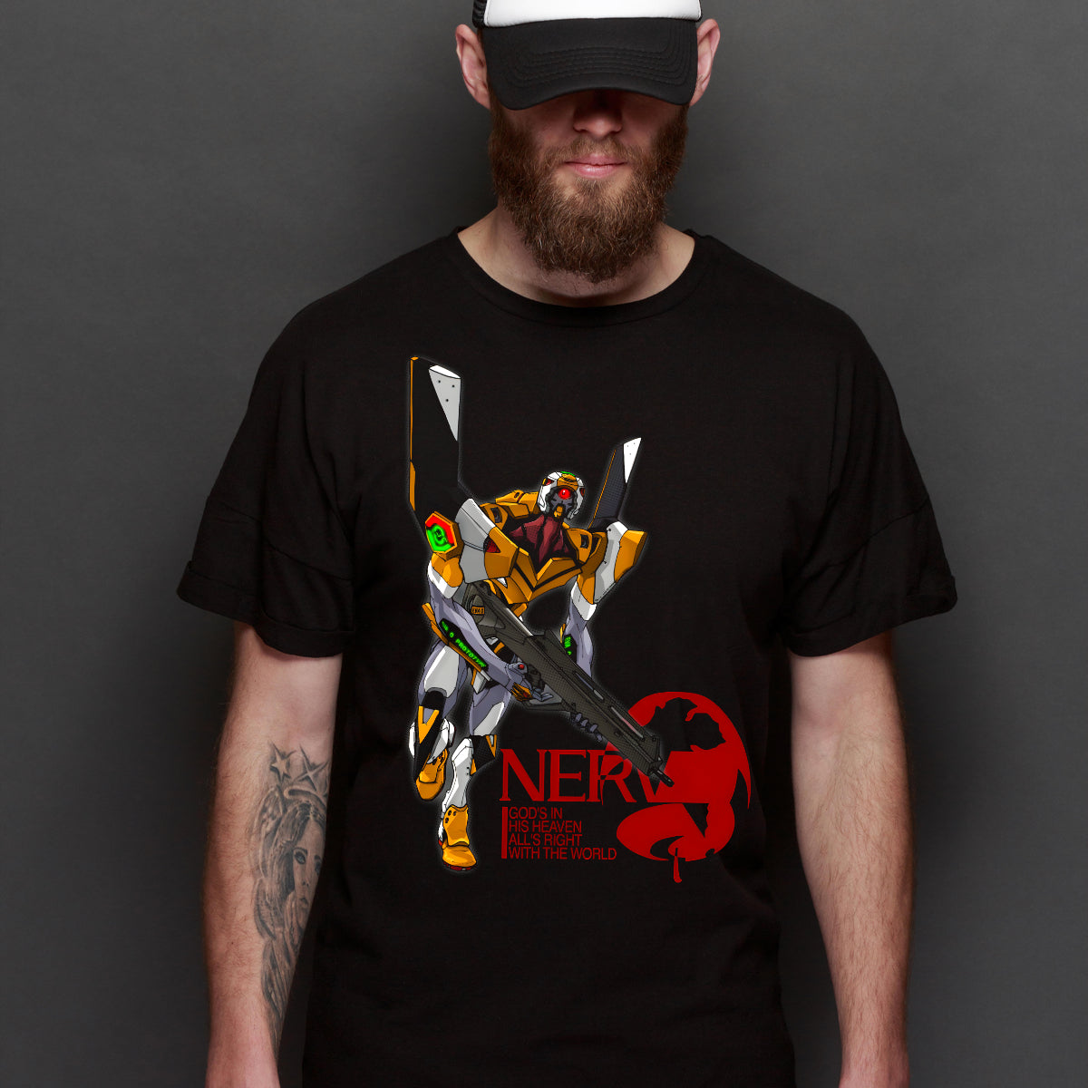 Neon Genesis Evangelion Unit-01 V5 T-Shirt Japanese Anime Tee