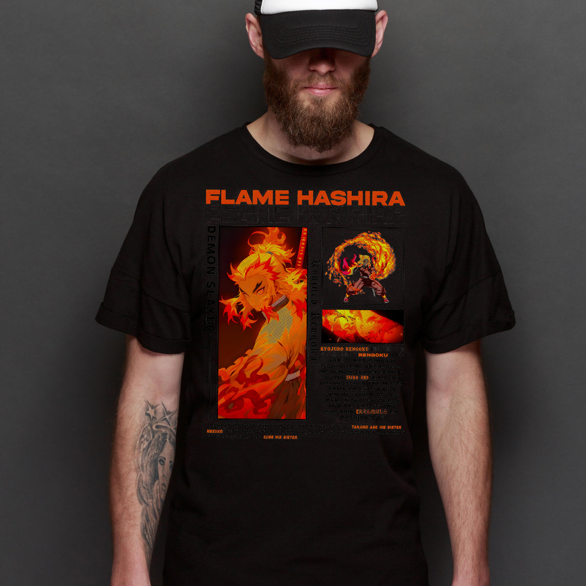 Demon Slayer Kyojuro Rengoku Ver8 T-Shirt Japanese Anime Tee